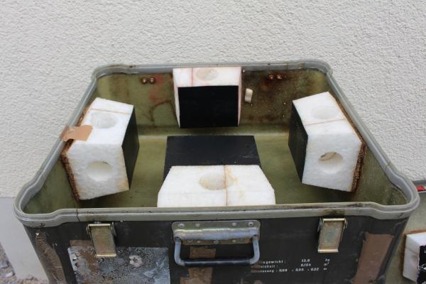 Transportkiste Kiste Bundeswehr Transportbox GFK Lhotelier Mont 60x55x32 Gebr N2